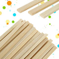 10pcs Wooden Sticks, Wide Flat Sticks, Wooden Paint Sticks Wood Strips for Craft Projects Zpaxo 10pcs