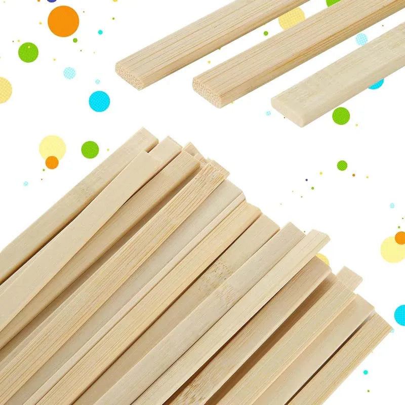 10pcs Wooden Sticks, Wide Flat Sticks, Wooden Paint Sticks Wood Strips for Craft Projects Zpaxo 10pcs
