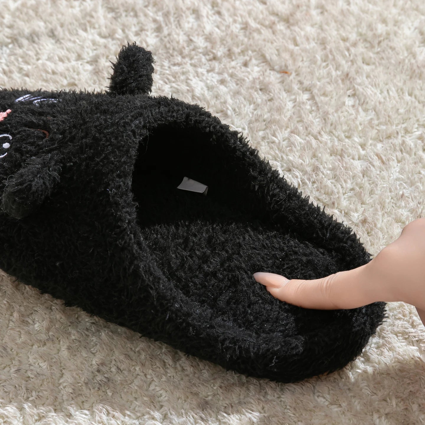 Women's House Slippers Cute Cartoon Plush Non-slip Indoor Bedroom