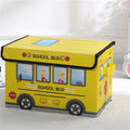Cartoon School Bus-themed Children's Toy Storage Box Large-capacity