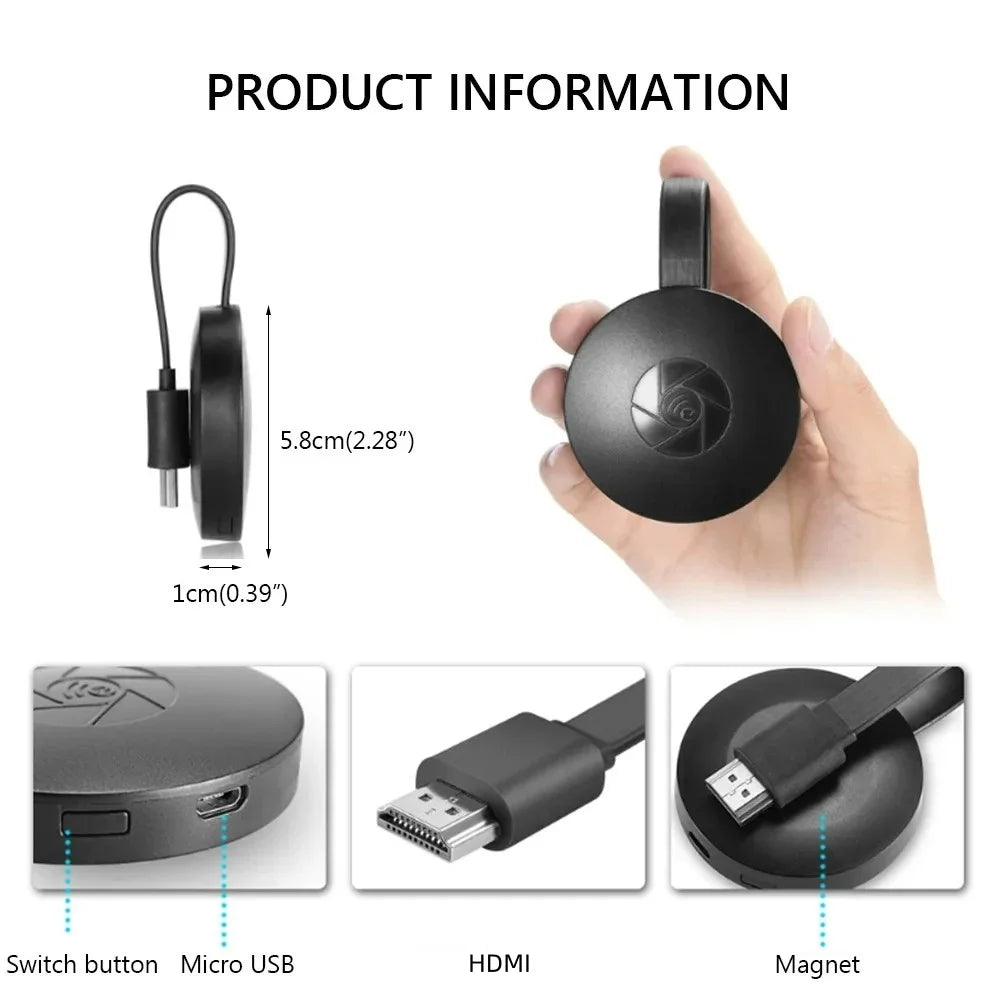 1080P Miracast HDMI Dongle – Wireless Screen Mirror iOS Android Wireless Display Dongle Zpaxo