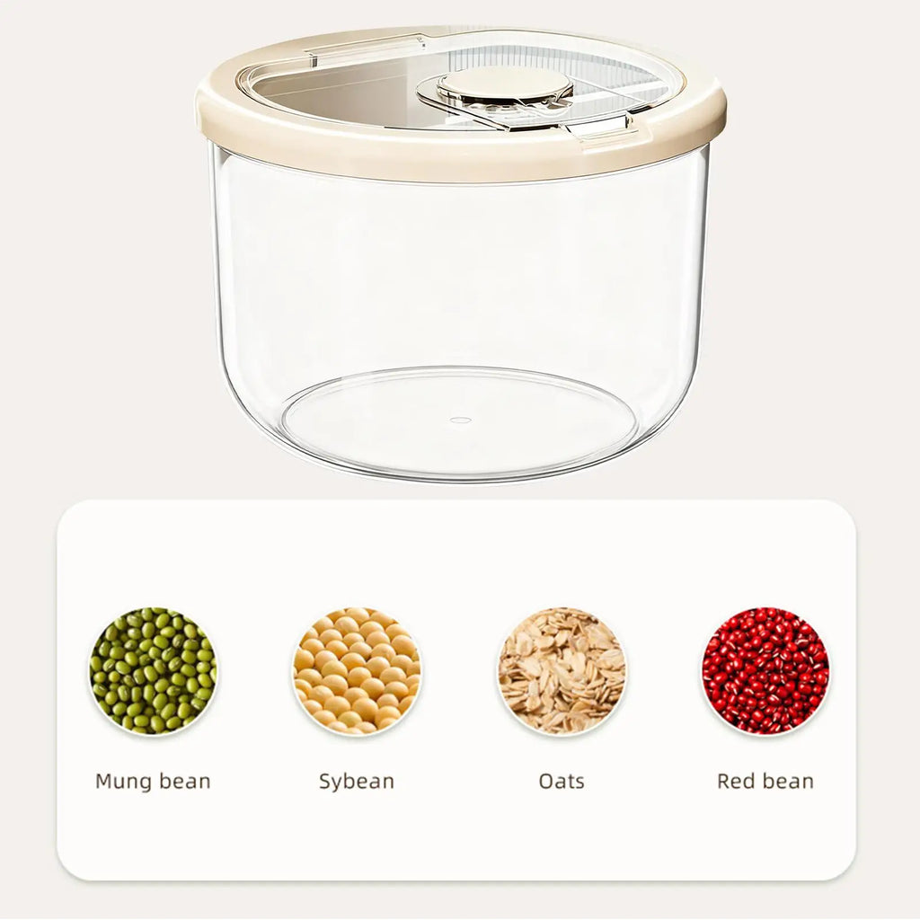 Pet Food Container Large Capacity Sealed Bin Lid Snacks Cat Puppy