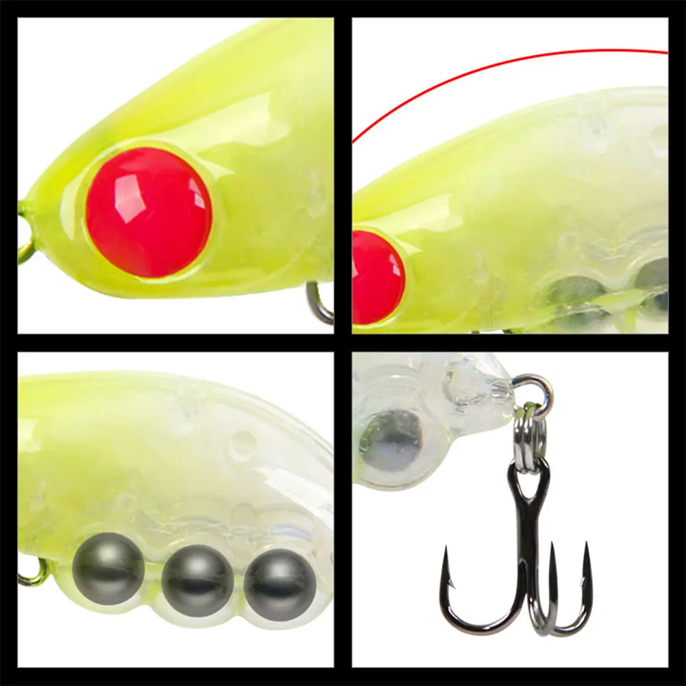 Mini Hard Bait Fixed Steel Ball Fishing Lure Trout Perch Bass