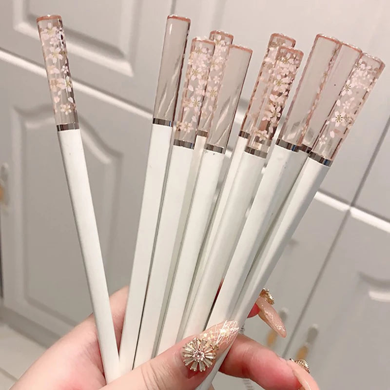 Amber Japanese Chopsticks Antibacterial Anti-slip Temperature