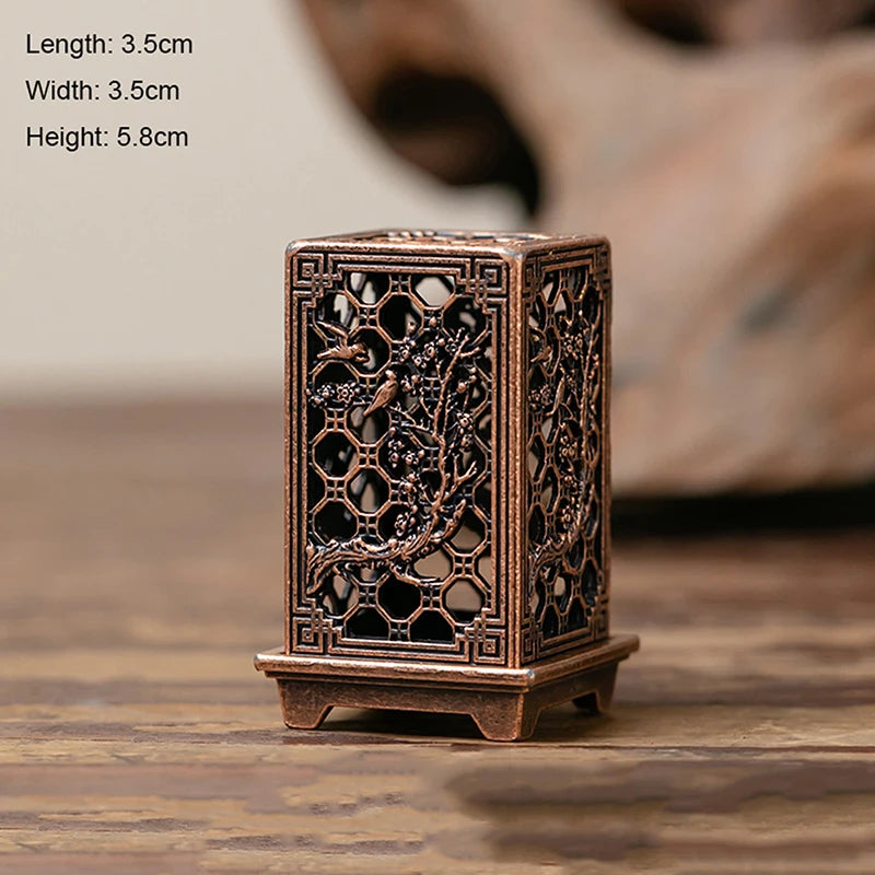 Alloy Censer Incense Holder Square Vertical Burner Indoor Zpaxo B