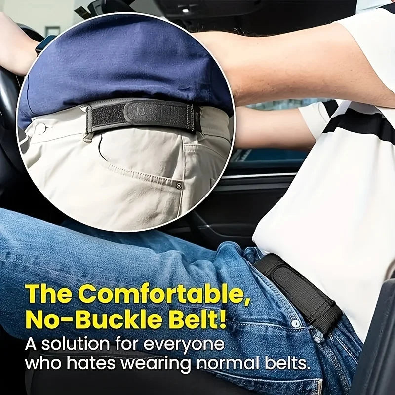 Unisex No-buckle Elastic Belt Adjustable Invisible Casual Versatile