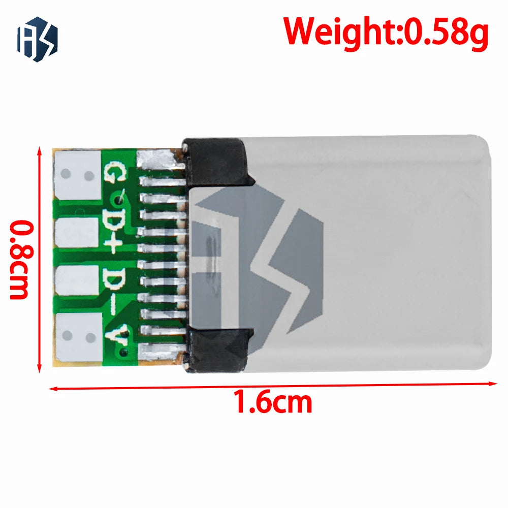 USB 3 1 C Connector 12 24 Pins Female Male Socket Receptacle Adapter Zpaxo
