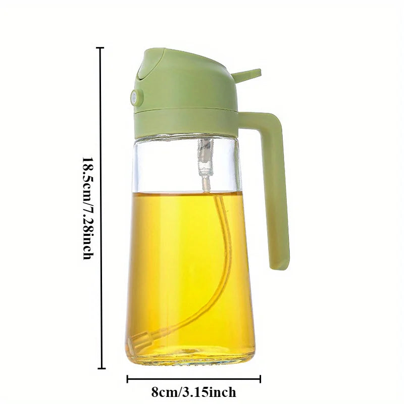 Glass Oil Spray Bottle – Olive Oil Sprayer for BBQ & Baking Oil Spray Bottle Zpaxo Glass green