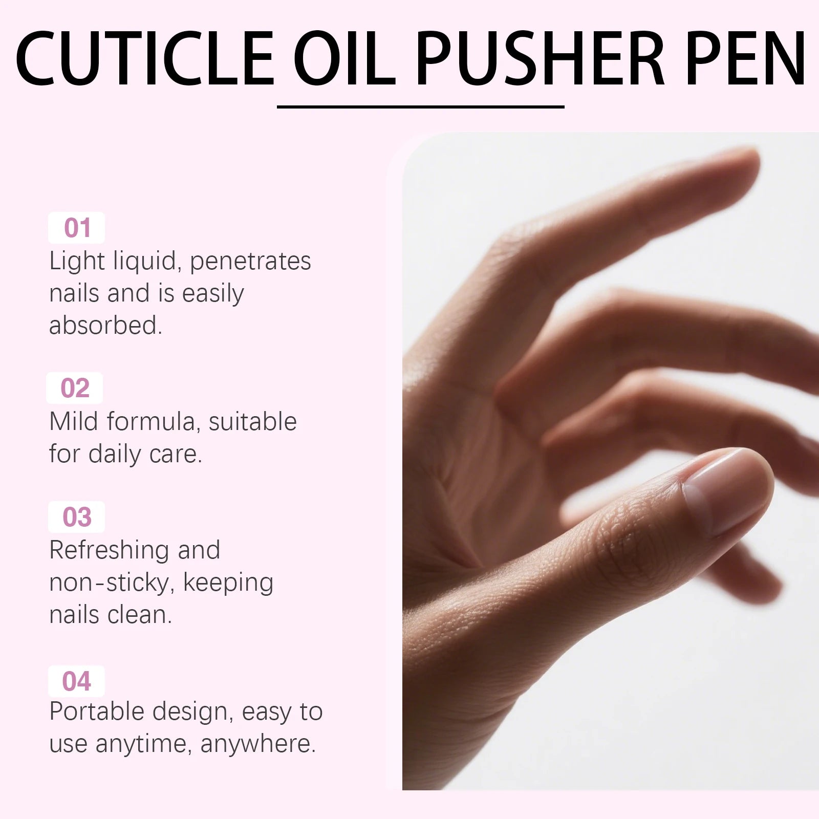 2-in-1 Cuticle Oil Pusher Pen | Lavender Nail Care Tool Cuticle Oil Pen Zpaxo