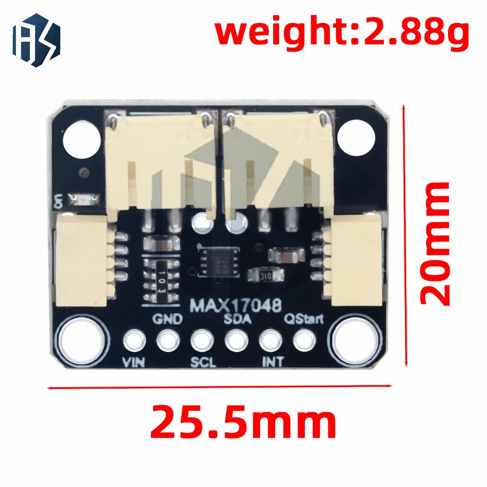 1 5 MAX17048 Battery Monitor Module 2 5V-5 5V Power Meter STEMMA JST Zpaxo