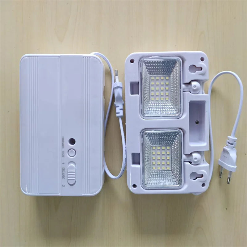Dual-Head LED Emergency Light – Auto-On, Rechargeable, 360° Rotate LED Emergency Light Zpaxo