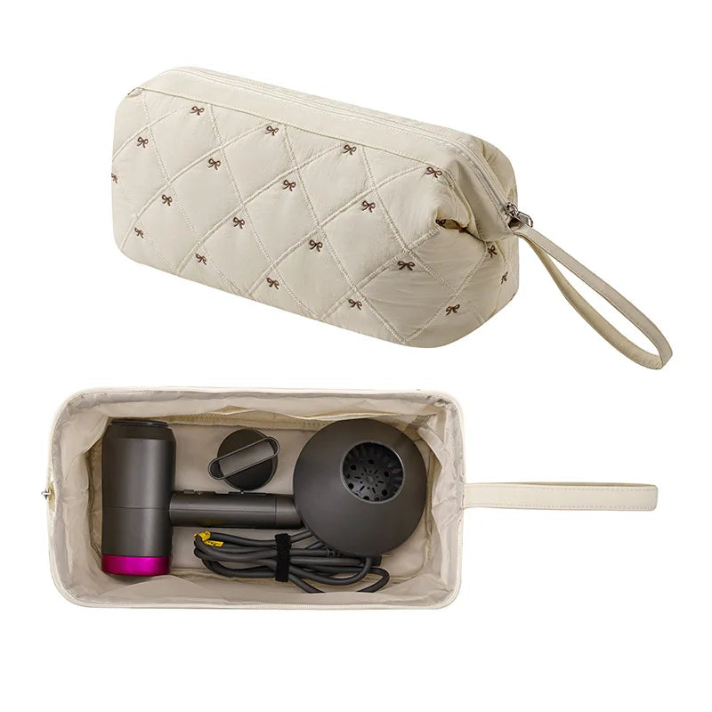 New Hair Dryer Storage Bag, Curling Iron, Hair Dryer, Multifunctional Storage Bag, Wind Tube Accessories, Portable for Travel Zpaxo Beige