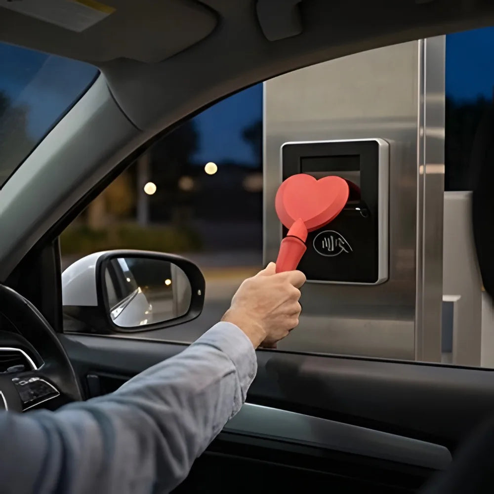 Creative Red Heart Wand Contactless Payment Magical Tap Pay Credit