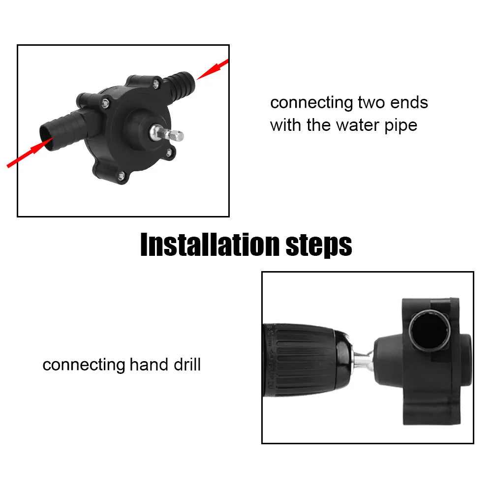 Electric Drill Pump Diesel Oil Fluid Water Home Garden Outdoor Tool
