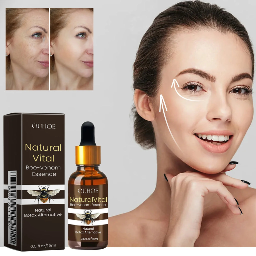 Anti Aging Face Serum with Bee Venom and Panthenol Firming Wrinkle Reducing Hydrating Essence for Youthful Glow Skin Care 15ml Zpaxo