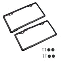 2 Hole Car License Plate Frame Rustproof Black Cover Screw Caps Truck Zpaxo Black