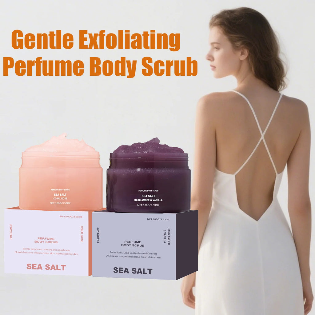 Hoygi Perfume Body Scrub – Rose Coral & Amber Vanilla 100g Body Scrub Zpaxo
