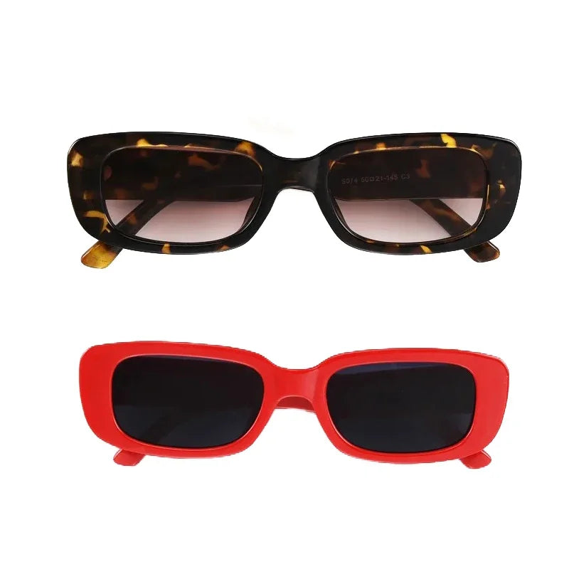 Small Square Vintage Sunglasses – Hip Hop Green Shades 1-4 Pack