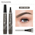 1PC Waterproof Microblading Eyebrow Pen with 4 Fork Tip, Long Lasting, Smudge Proof, Natural Looking Eyebrow Pencil Zpaxo 04