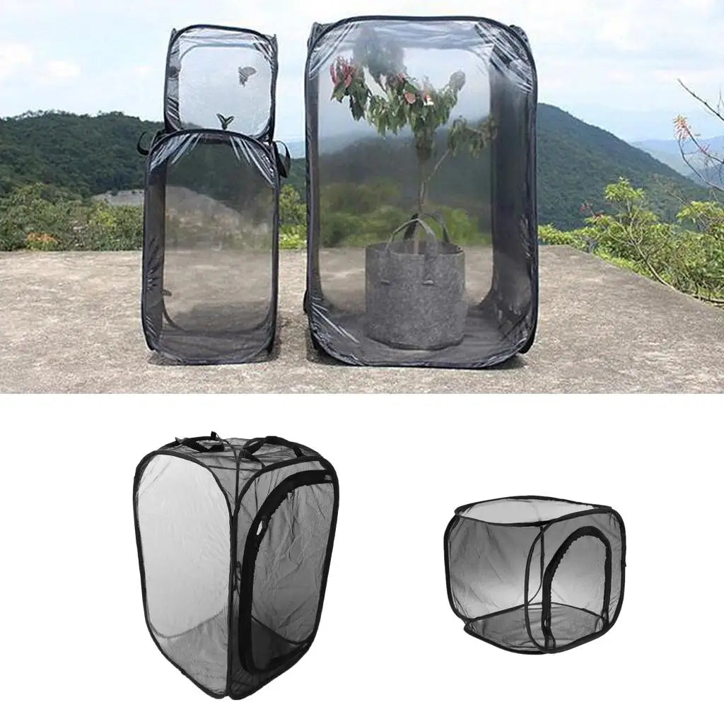 Butterfly Habitat Cage Insect Net Mesh Terrarium Pet Cage Incubator Foldable - Large Zipper Opening for Easy Feed Zpaxo