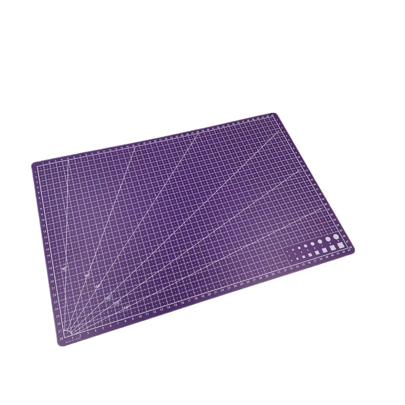 Grid Line Surface A3 Craft Cutting Pad For Sewing Patchwork Leather Anti Cutting Table Protector School Office Craft Accessories Zpaxo Purple