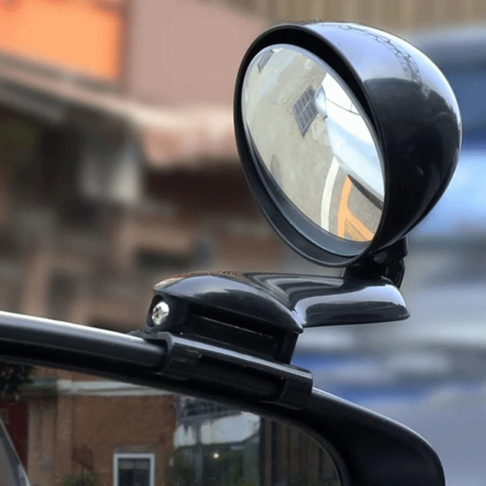 Round Convex Blind Spot Car Mirror 360 Degree Adjustable Universal Zpaxo