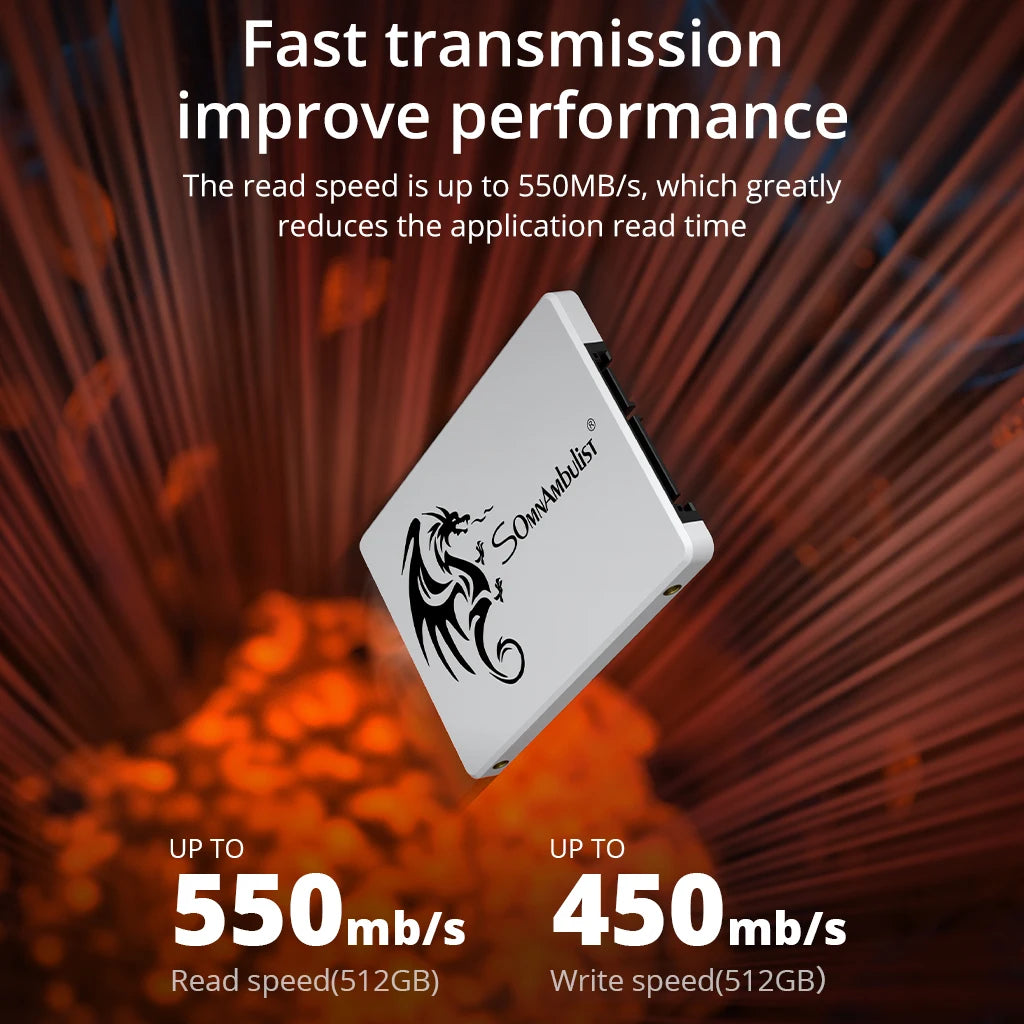 SomnAmbulist SSD 2.5 64GB 128GB 256GB 512GB for Laptop Desktop Solid State Drive Sata3 120GB 240GB 480GB Zpaxo