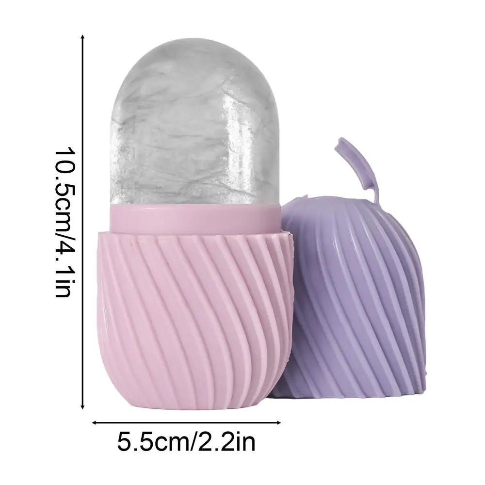 Face Ice Roller Silicone Reusable Massage Skincare Puffiness Dark Zpaxo C