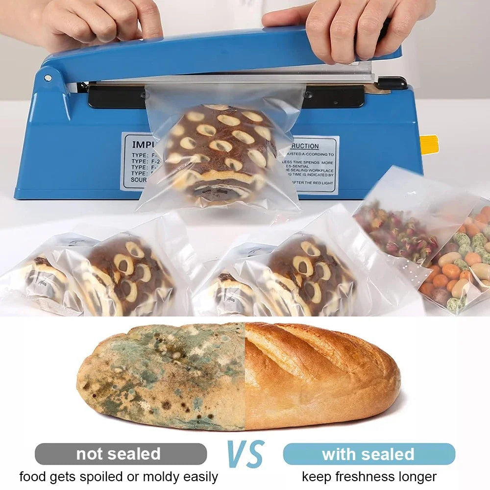 Electric Heat Sealer Hand Press Vacuum Food Plastic Bag Impulse Fast