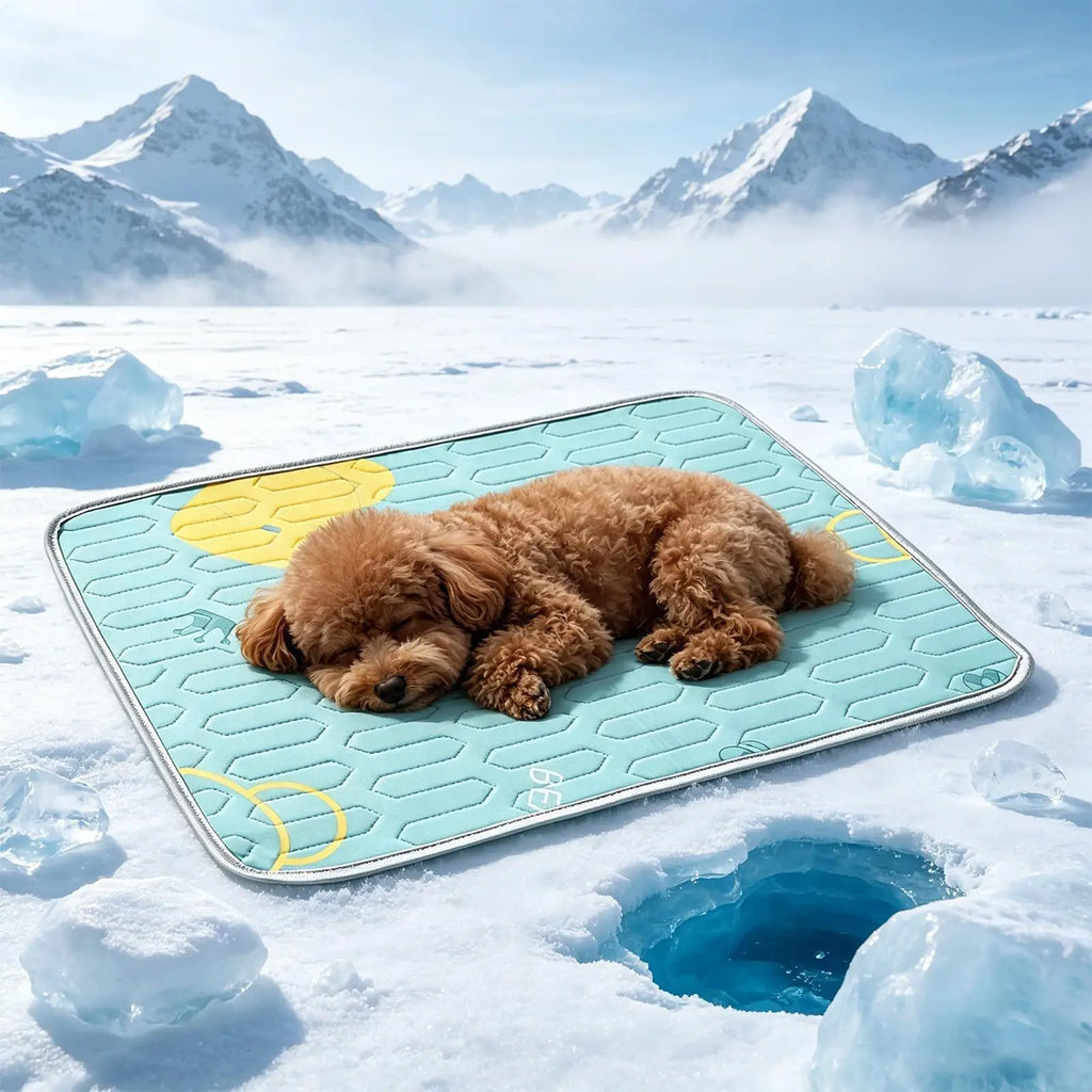 Cooling Pad For Dog Foldable Scratch-Proof Summer Cushion Ice Silk Pet Cooling Mat For Sleeping Resting Camping Travel Shelter Zpaxo
