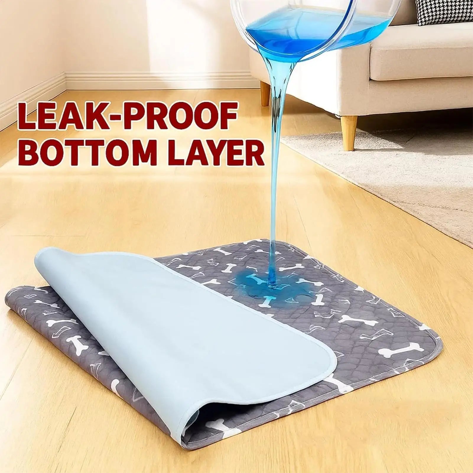 Washable Reusable Pee Pads Dogs Cats Quick Absorbent Pet Training Mat