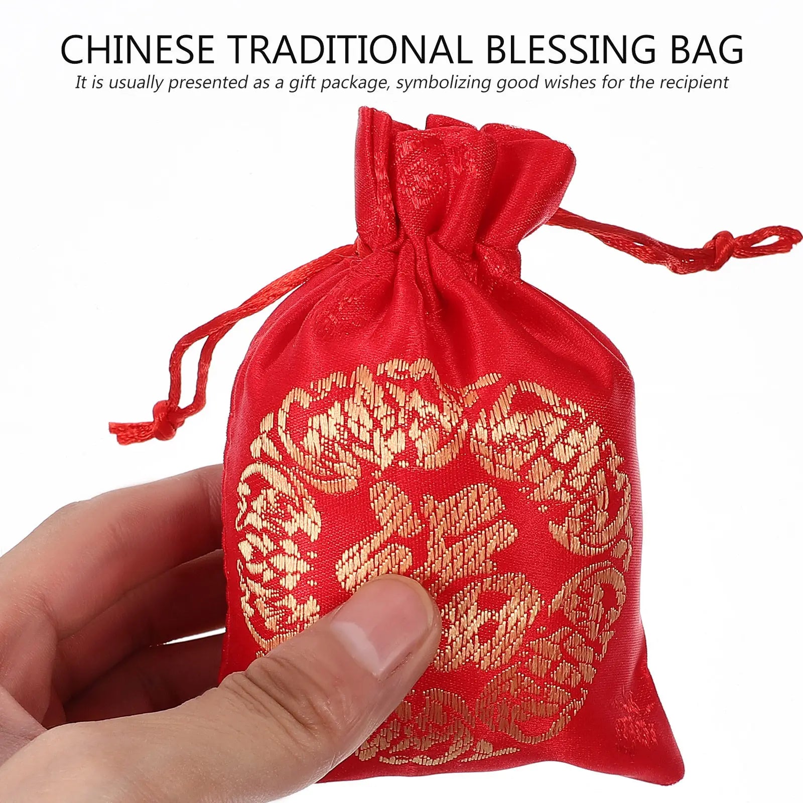 Reusable Silk Drawstring Bags Wrapping Candy Biscuits Jewelry Cards