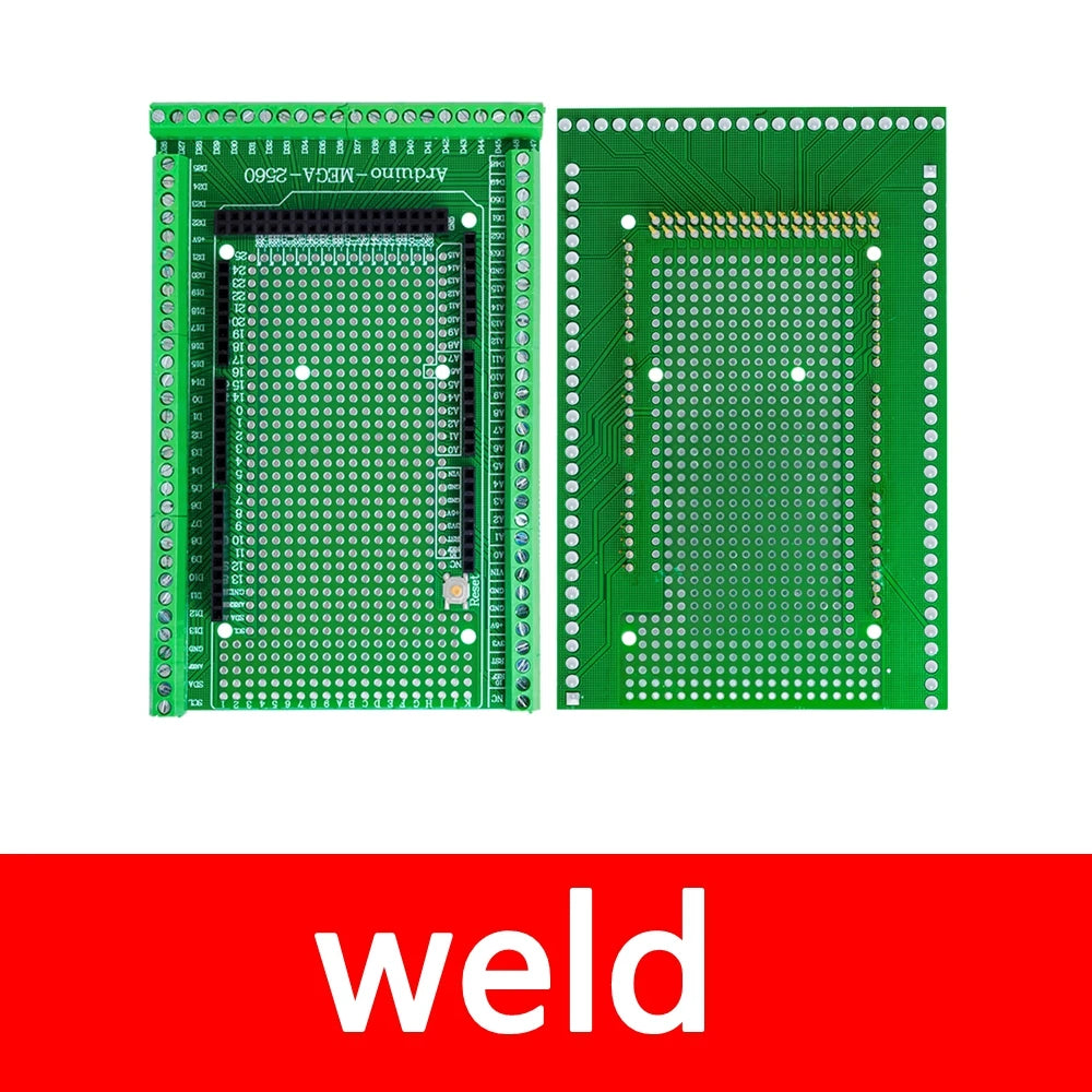 Double-Sided PCB Screw Terminal Block Expansion Shield for Arduino MEGA-2560 R3 – Prototyping Kit with Development Board Module Zpaxo weld