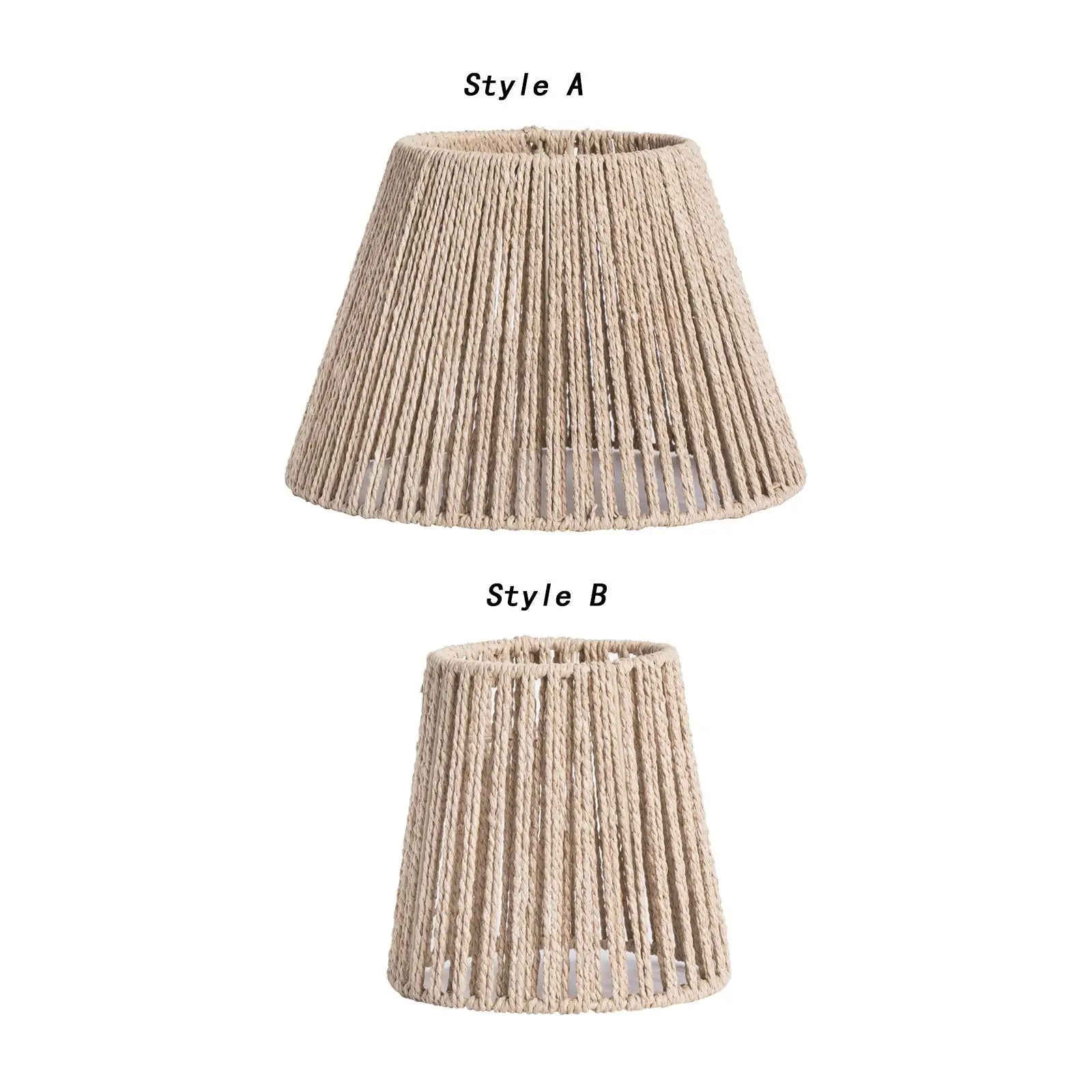 Woven Pendant Lamp Shade Replacement Decoration Ceiling Lantern Cover for Kitchen Island Cafe Hallway Teahouse Living Room Zpaxo Style A