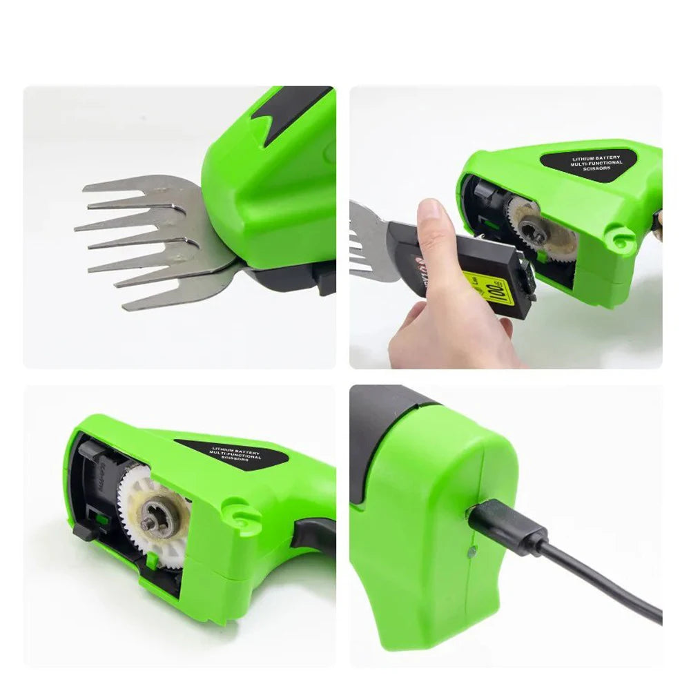 1 Cordless Electric Hedge Trimmer Rechargeable Grass Weeding Pruning