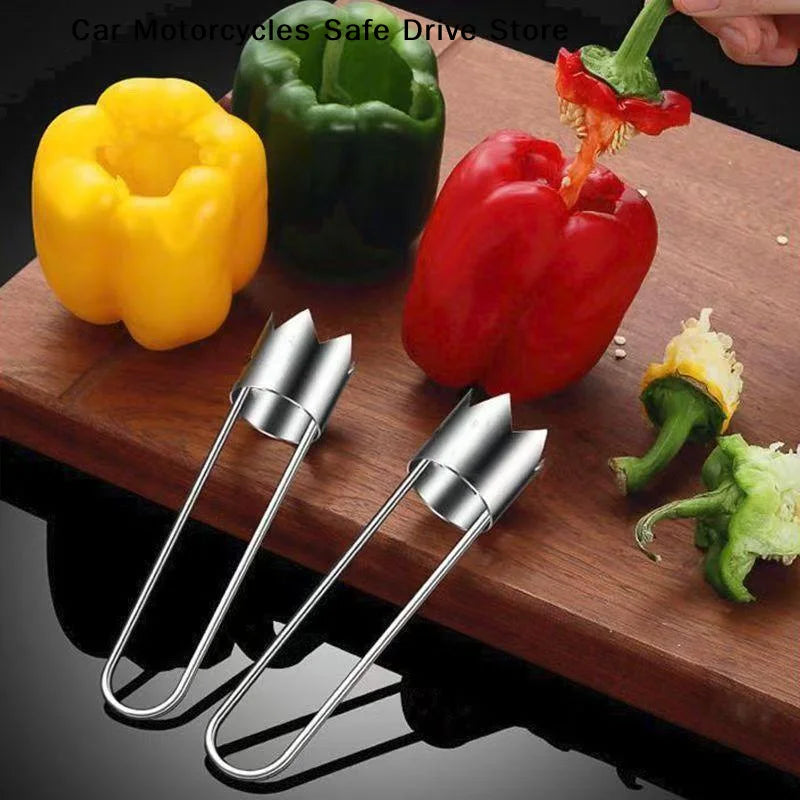 Stainless Steel Corer Tool Fruits Veggies Like Apples Peppers
