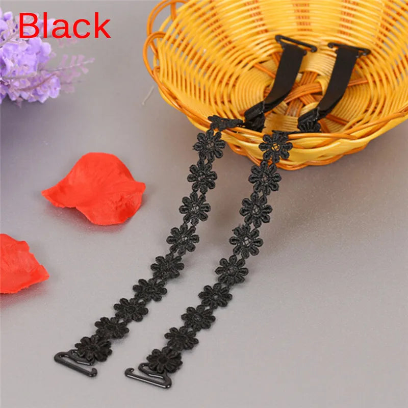 Women Elastic Bra Strap Accessories Floral Lace Anti-slip Adjustable