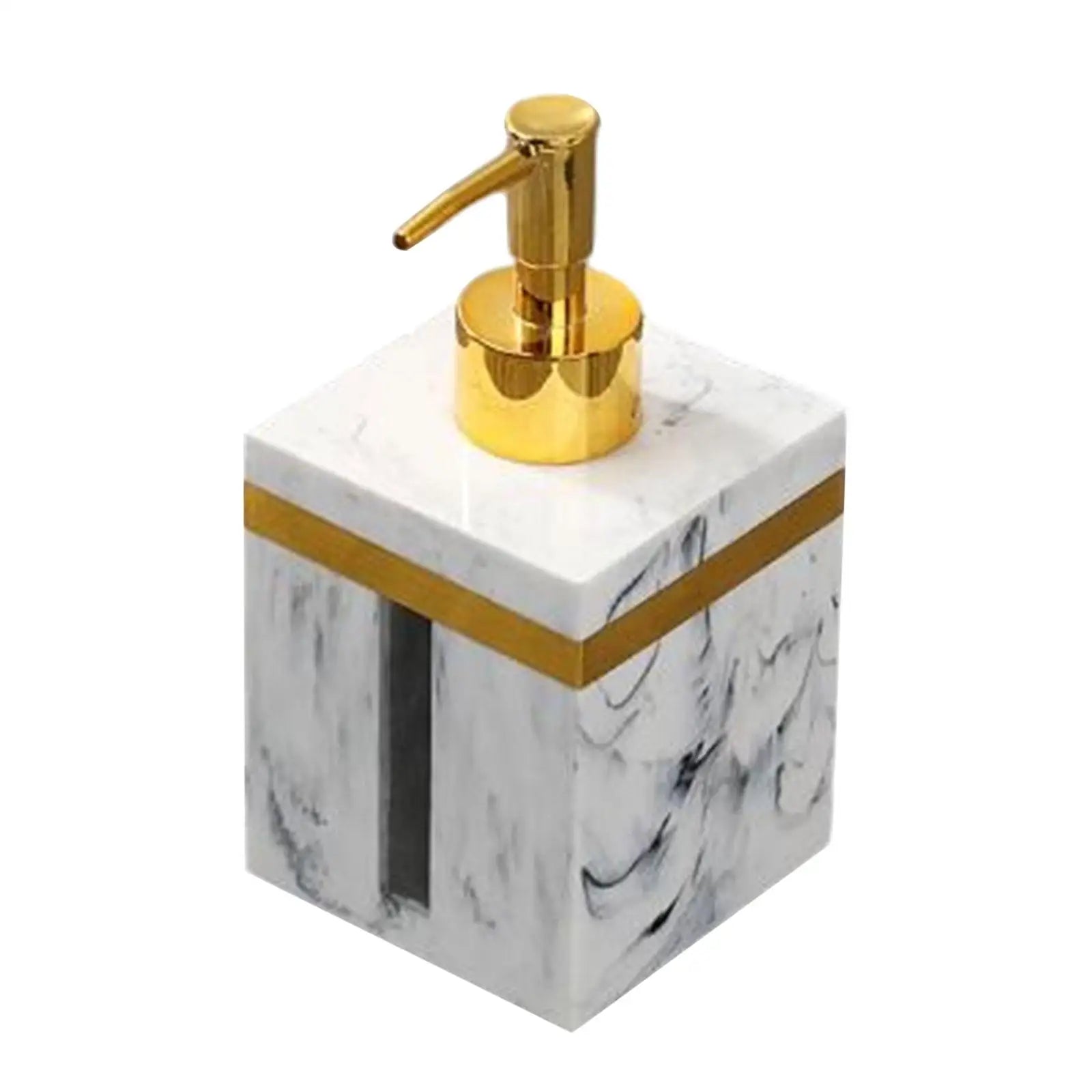 Marble Texture Soap Dispenser Resin Leakproof Hand Soap Liquid Dispenser for Kitchen Laundry Room Hotel Countertop Bathroom Zpaxo 400ml White