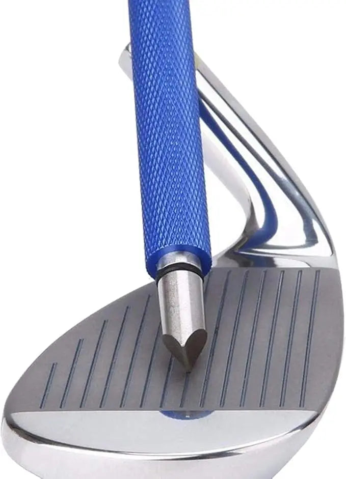 Golf Groove Sharpener – U/V/Square Wedge Regrooving Tool Golf Groove Sharpener Zpaxo Blue