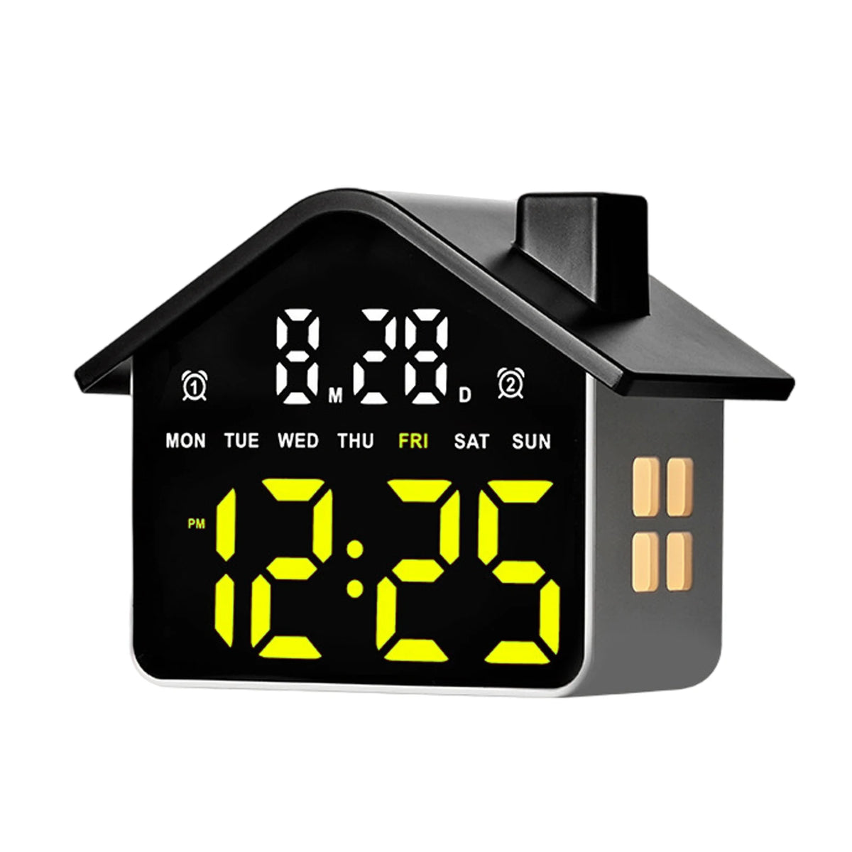 Led House Shaped Digital Alarm Clock Simple Electronic Small Night Zpaxo Style B