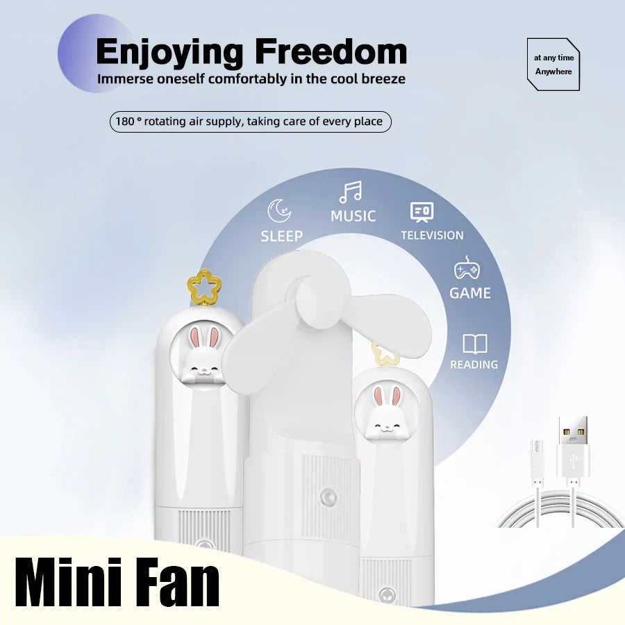 Mini Portable USB Rechargeable Handheld Fan – 2000mAh Battery Portable Handheld Fan Zpaxo