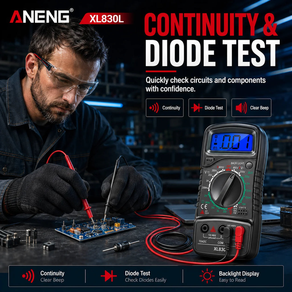 Meter Voltage Tester LCD Ammeter Voltmeter Digital Multimeter