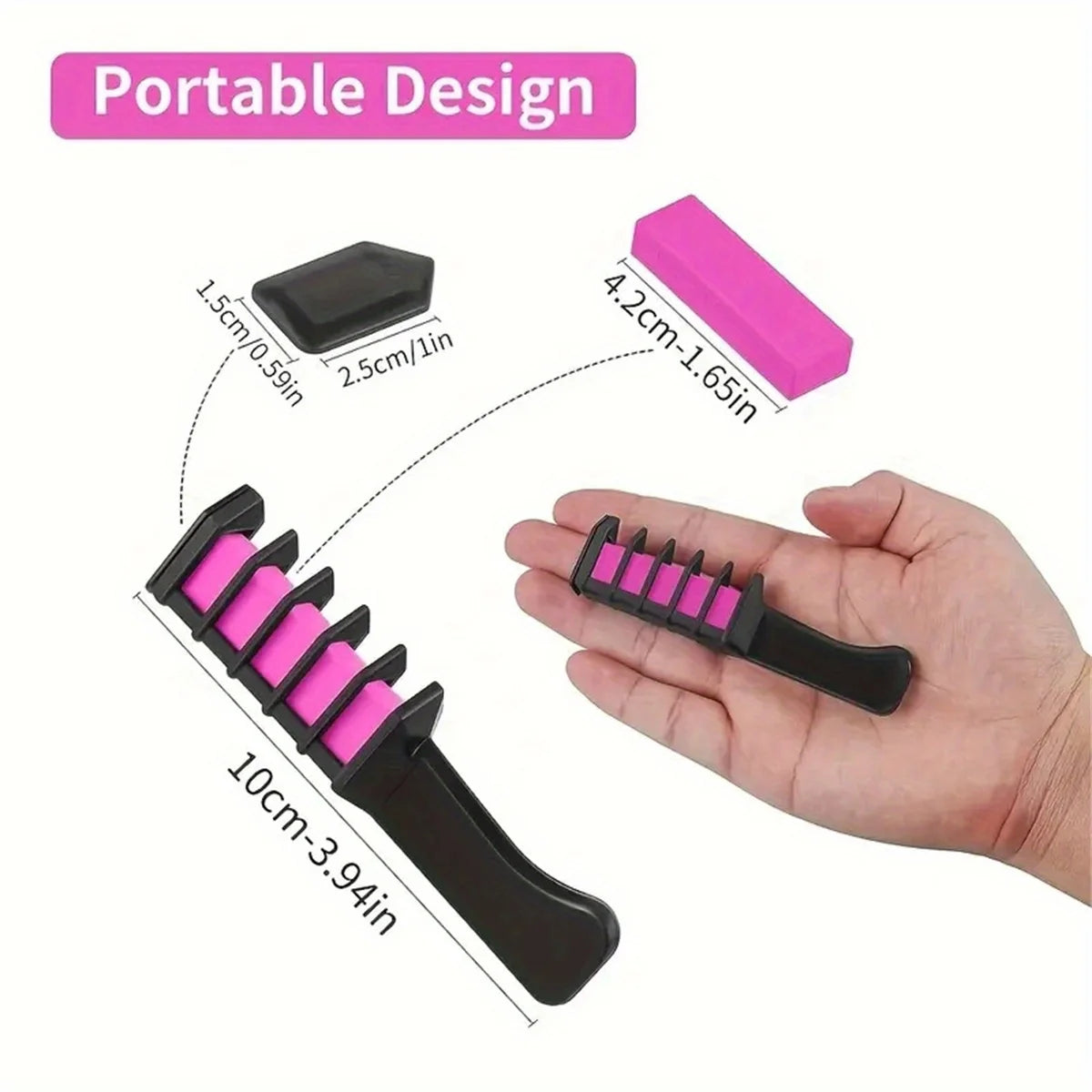 10 color portable Hair dye set Chalk Comb temporary washable hair dye Zpaxo