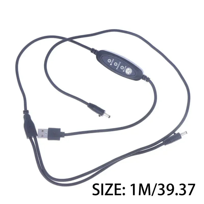 1PC USB Fan Speed Controller Fan Controller Adaptor Connector New 3 Stage Wind Power Adjustment Cooling Clothes Fan Cable Zpaxo