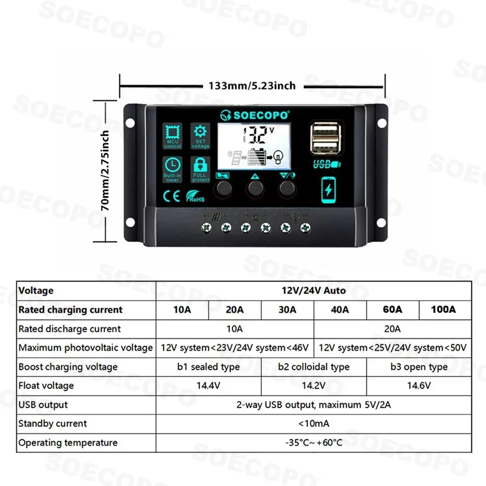 6000W Solar Generator 500W Panel 12V DC to 220V110V Inverter 100A Controller Off-Grid System for RV Camping CE RoHS Zpaxo