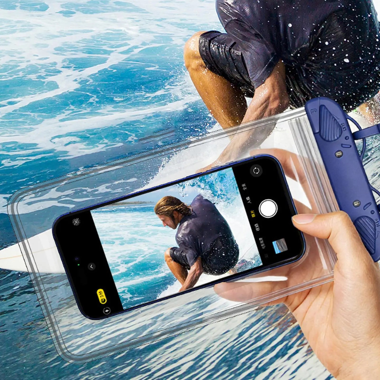 Transparent Waterproof Phone Case Touch Screen Under 7.0 inches Phone Cover with Lanyard Phone Sealed Bag Swimming Diving Zpaxo