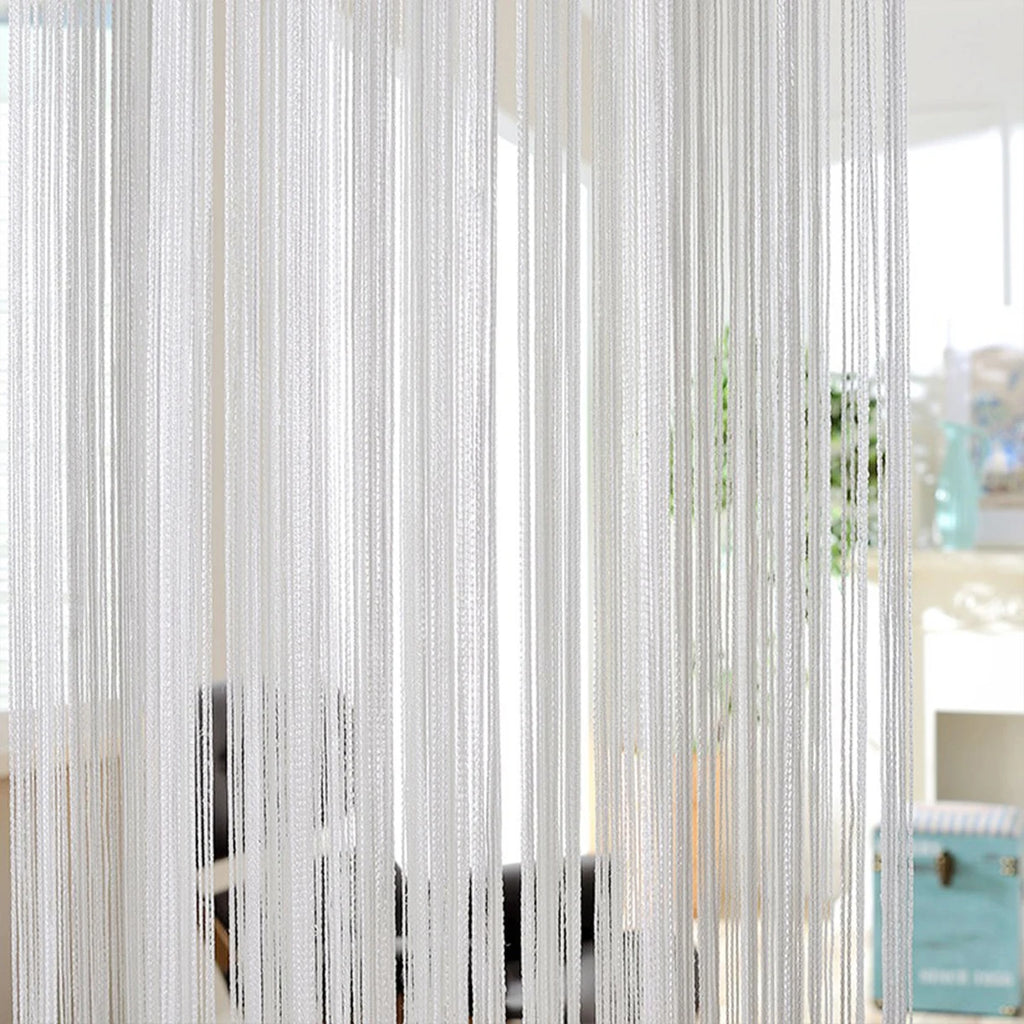 Beads Door Curtain Retro Plain Tassel Window Panel Room Divider