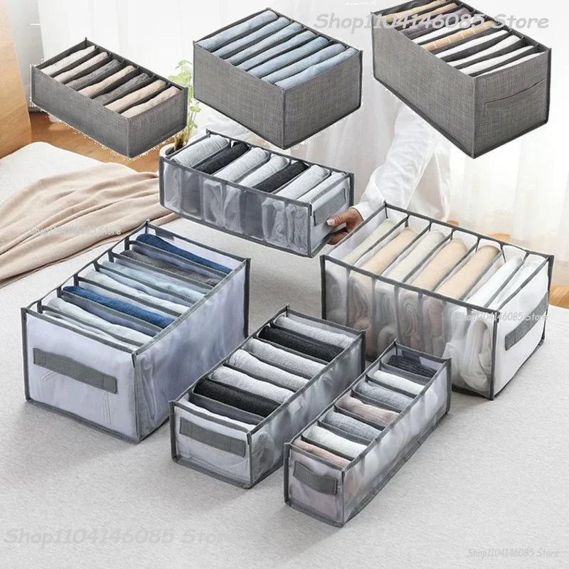 Closets Clothes Organizer Pants Jeans Storage Box Cabinet Organizer Drawers Underwear Socks T-Shirt Wardrobe Storage Organizers Zpaxo