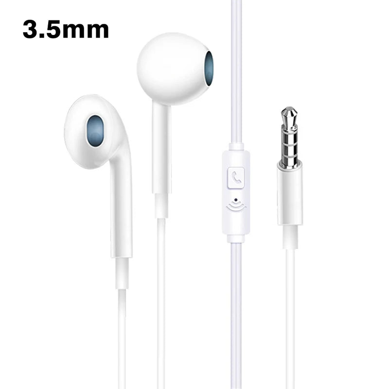 Universal 3.5mm Wired Earphones Super Bass Headset In Ear Earbuds With Built-in Mic Portable Sports Headphone For Mobile Phone Zpaxo