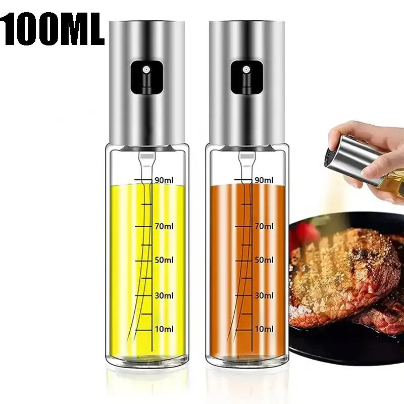 Oil Sprayer Bottle Portable Kitchen Baking Salad BBQ Utensils Glass